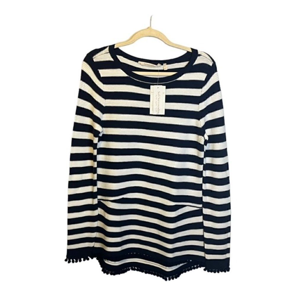 Soft Surroundings Sweater Women's‎ XS Extra Small Tunic Knit NEW Stripes